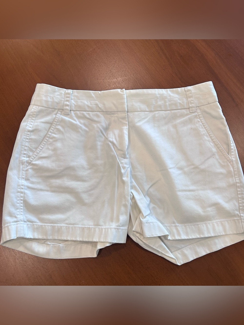 J. Crew White Cotton Chino Shorts